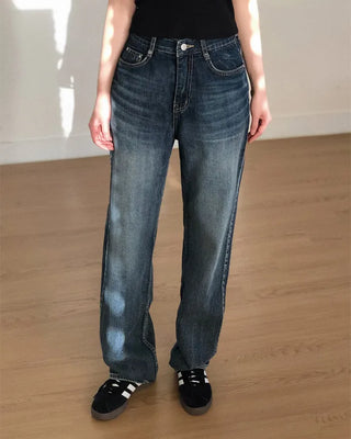 Premium Wash Straight Denim Pants