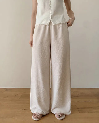 Cool summer elastic waist pants