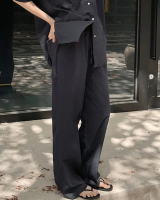 Cool summer elastic waist pants