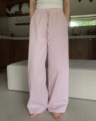 Cool summer elastic waist pants