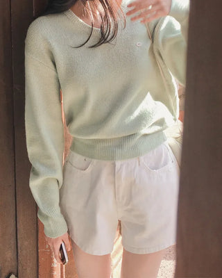 [U-neck/V-neck] 2 types of standard basic knitwear