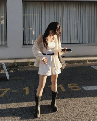 Perforated Collar Knit Jacket