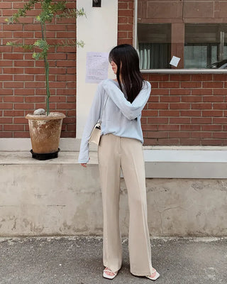 Semi-bootcut slacks
