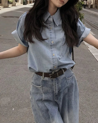 Daily Cover One-Pleat Denim Pants