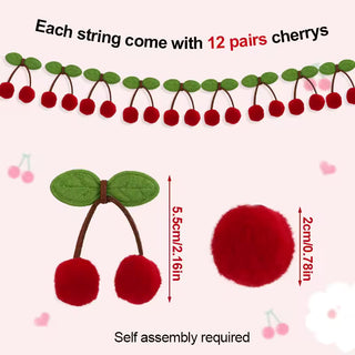 Cute Cherry Pom Pom Garland