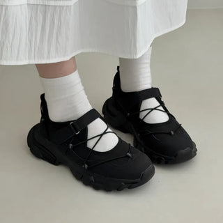 Gorpcore String Velcro Mary Jane Sneakers Sandals