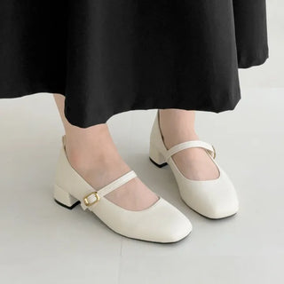 Square Mary Jane Loafers