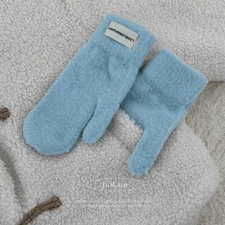 Pastel Knit Ribbed Mittens