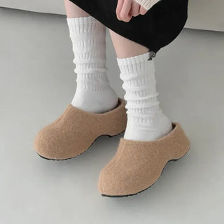Clog Height-Increasing Platform UGG Fur Slippers