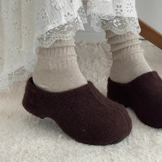 Clog Height-Increasing Platform UGG Fur Slippers