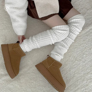 Thick Ribbed Knit Over-the-Knee Socks Leg Warmers