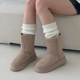 Suede Platform Block Mid-heel UGG Boots