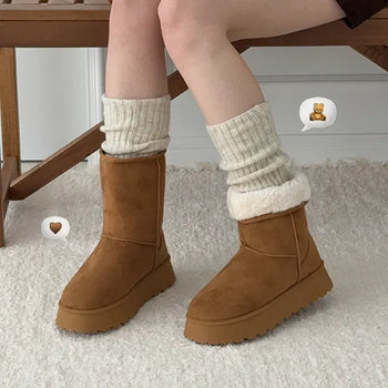 Suede Platform Block Short UGG/Mid-height UGG Boots