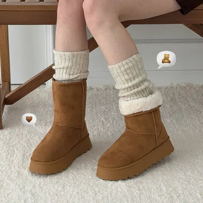 Suede Platform Block Short UGG/Mid-height UGG Boots