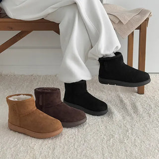 Suede Round Fur-Lined Short UGG Boots