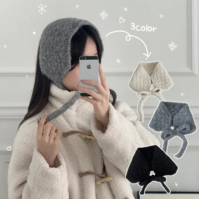 Wool Strap Knit Earflaps Thermal Earmuffs Balaclava