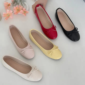 Ribbon Soft Flat Shoes Loafers