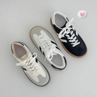 Round Color Block Platform Sneakers