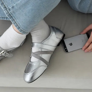 Buckle Strap Mary Jane Flat Sneakers