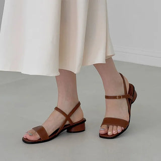 Square Buckle Banding Strap Flat Platform Sandals -2009&2018