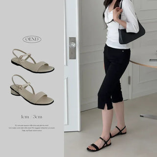 Square Buckle Banding Strap Flat Platform Sandals -2009&2018