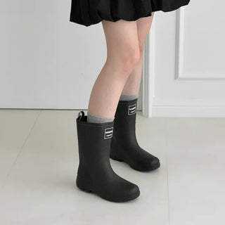 Rounded Toe Rubber Long & Mid-Length Rain Boots -6228&6283