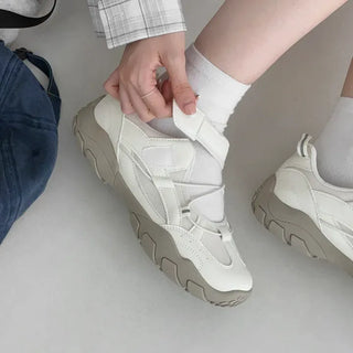 Round Velcro Mary Jane Platform Sneakers