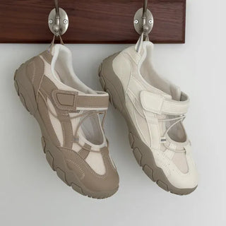 Round Velcro Mary Jane Platform Sneakers