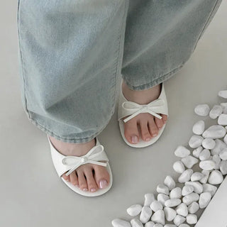 Round Ribbon Slim Fit Mule Sandal Slippers