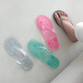 Round Flat Jelly Shoes Flip-flop Slippers