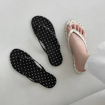 Round Dot Flat Flip-flop Slippers