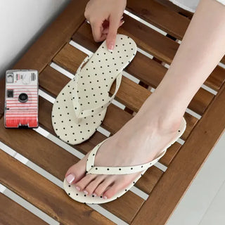 Round Dot Flat Flip-flop Slippers