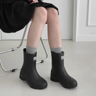 Round Chunky Platform Long & Mid-Length Rain Boots