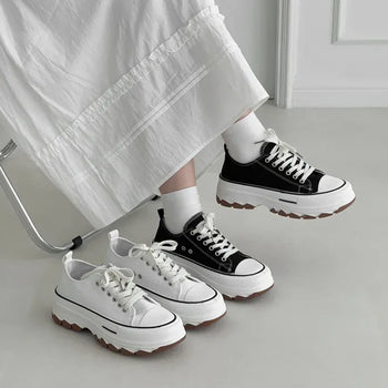Canvas Platform Height-increasing Sneakers