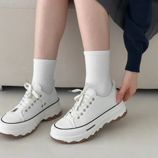 Canvas Platform Height-increasing Sneakers