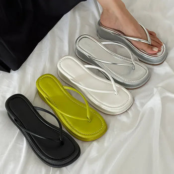 Flip-flop Strap Platform Wedge Heel Sandal Slippers