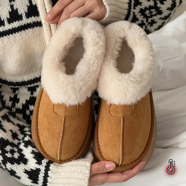 Fur-Trimmed Height-Increasing Platform UGG Moccasins