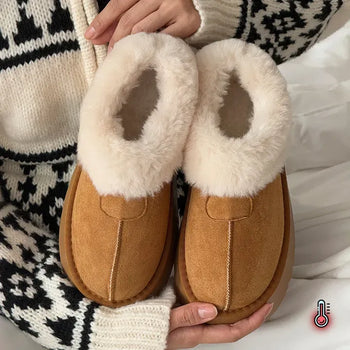 Fur-Trimmed Height-Increasing Platform UGG Moccasins
