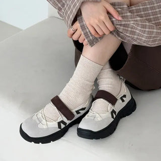 Velcro Contrast String Mesh Sneakers