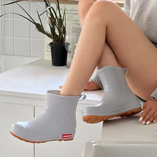 Color Short Rain Boots