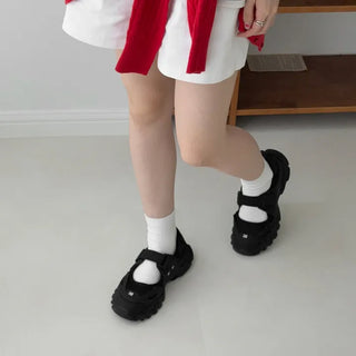 Mesh Velcro Mary Jane Sandals Ugly Sneakers