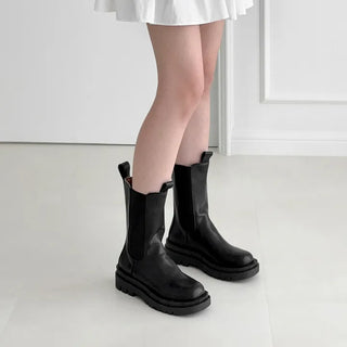 Square Elastic Short/Mid/Long Chelsea Platform Boots