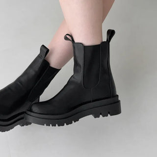 Square Elastic Short/Mid/Long Chelsea Platform Boots