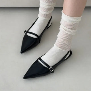 Stiletto Mary Jane Slingback Low Heel Mule