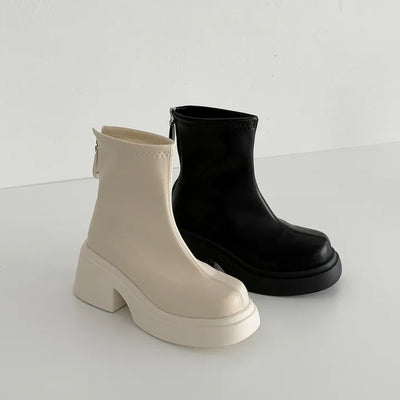 Platform Block Ankle Boots
