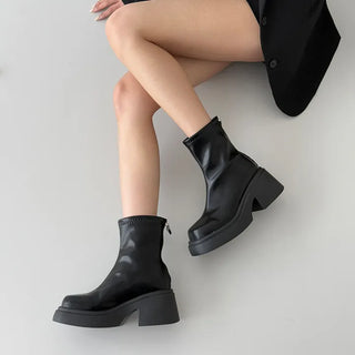 Platform Block Ankle Boots