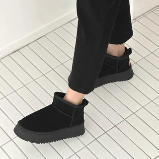 Ultra Mini Platform Fur Boots