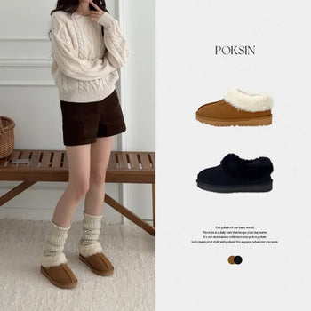 Fur-Trimmed Platform Moccasins