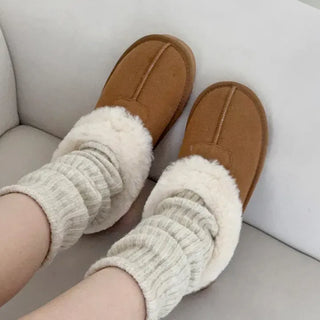 Fur-Trimmed Platform Moccasins