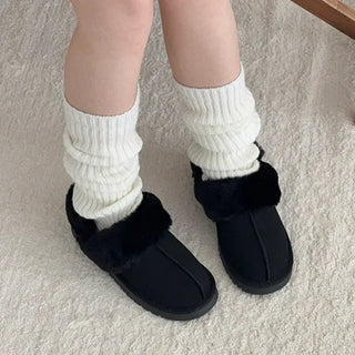 First Strap Platform Fur-lined UGG Slippers